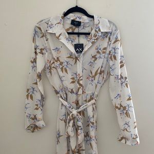 ASOS floral slit dress with tie detail